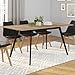 IDMarket - Skandinavischer ausziehbarer Tisch Rechteck INGA 4-8 Personen Holzplatte Schwarze Beine 110-150 cm