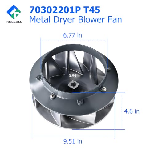 Rodete de ventilador de secadora 70302201P para reparar flujo de aire 8