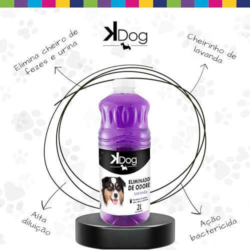 Eliminador de Odores para Cães e Gatos, Aroma Lavanda, KDog, 2 litros