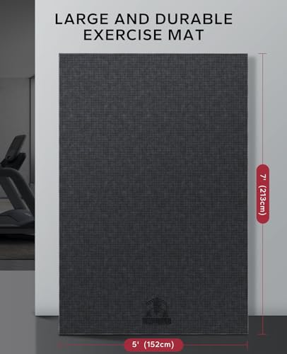 Hapbear Large Yoga Mat-7'×5'(213×152Cm), Non-Slip, Ultra Durable, 0.31''(8Mm) Thick Workout Mats For Home Gym, Large Exercise Mat For Fitness, Yoga, Pilates, Stretching, Push-Ups, Gymnastics - 2