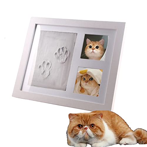 Kit Impronta Zampa Per Animali Domestici - Cornice In Legno Con Gesso, Ricordo Personalizzato Per Cani E Gatti - Foto 6