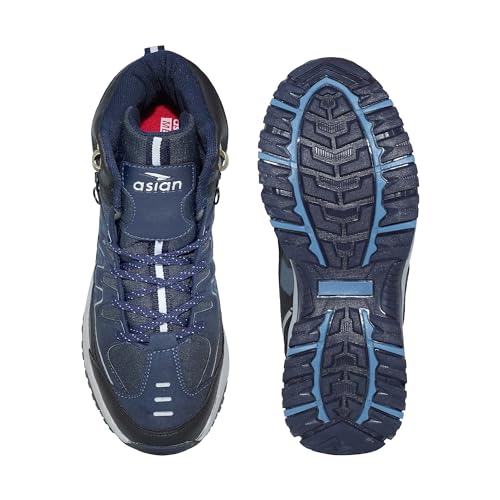Image of ASIAN Men's Everest-22 Sports Trekking & Hiking,Walking Hi-Neck Shoes with Rubber Outsole & Memory Foam Insole Lace-Up Shoes for Men's & Boy's