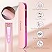 Vibration-Assisted Manual Dermaplane Razor for Women Face, Zenlynk Facial Exfoliator & Peach Fuzz Trimmer with 3 Vibration Modes, LED Light, 5 Replacement Blades & Exfoliating Scrubber, Pink