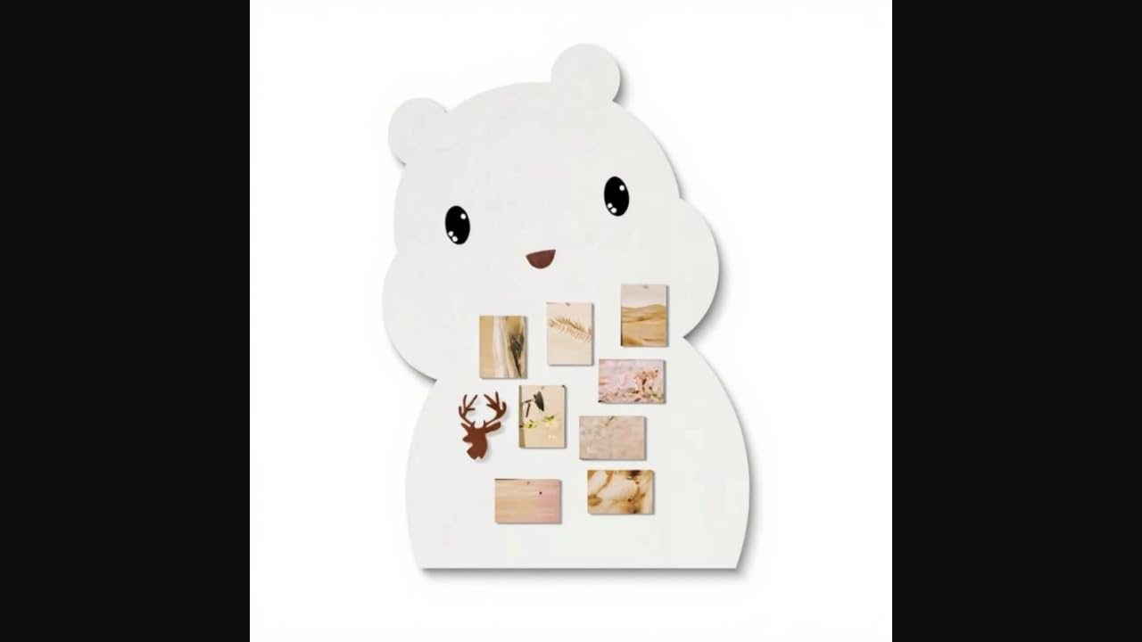 Creature-Shaped Fabric Bulletin Board, Removable Photo wall, Creative Decoration Creamy White 100x150cm-image-42