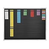 magnetoplan Streifensteckplaner | BxH 800x618 mm | Made in Germany | Planungskapazität: 48 Positionen untereinander | Organisationstafel zur Termin- und Personalplanung | Flexibel & robust