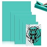 JSUOEO 6 Stück Linoldruck Platte Set, Linolplatte 3mm Weichgummi Linoleum Schnitzset zum Gravieren 3A6+2A5+A4 PVC Linolplatten für Linolschnitt Platten Stempel Bastel Druckprojekte