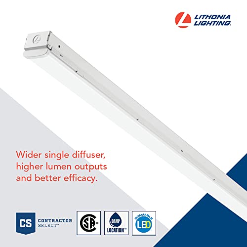 Lithonia Lighting 1 Light LED Strip Light, 4 Foot Linear LED Ceiling Lighting Fixture, 5500 Lumens, 4000K, Dimmable, MVOLT, for Garage, Closet, Utility Room (MNSS L48 5500LM MVOLT GZ10 40K G1) by Lithonia Lighting - Image 3