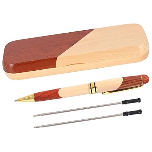 Bolígrafo de Madera Profesional,Bolígrafo de madera hecho a mano natural, boligrafos personalizados con caja de regalo de madera, madera Pluma de Firma,2 recambios de 1.0mm | Ya disponible en tu tienda friki favorita! En mundofriki.es!