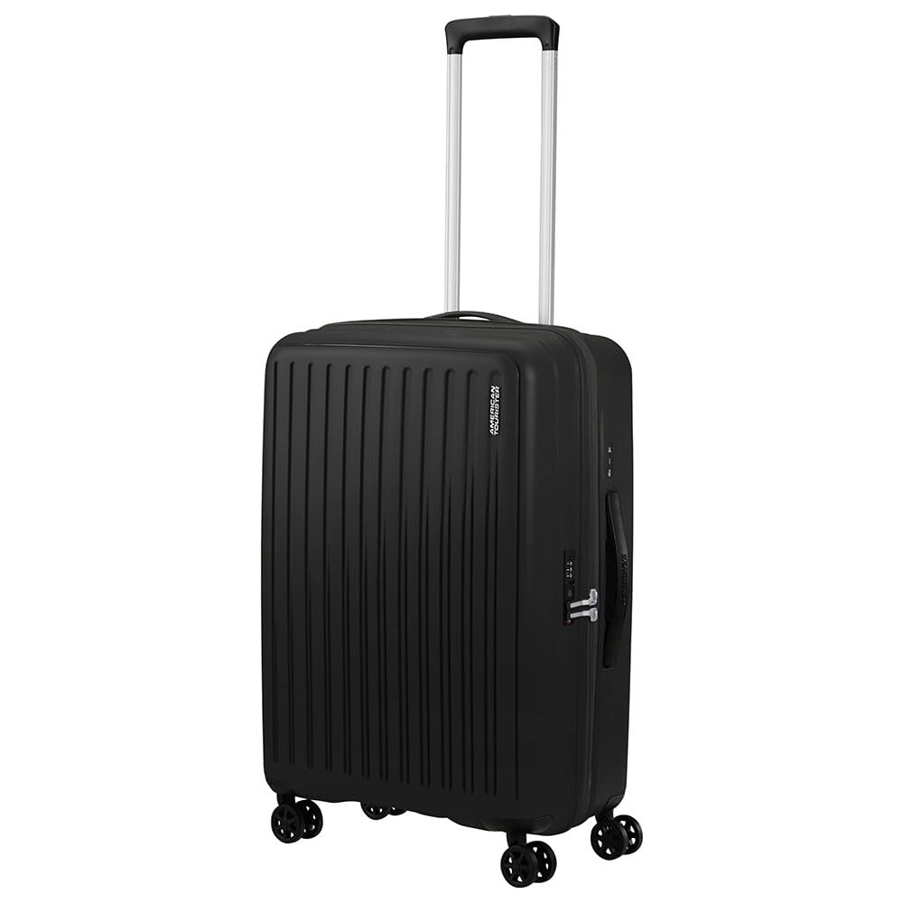 American Tourister Sztywny wózek w rozmiarze M, wykonany z polipropylenu (PP), wytrzymały i odporny na zarysowania. Bardzo praktyczny i super lekki, ma dwie duże przegrody, przegrodę w górnej komorze