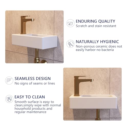 Deer Valley DV-1V081LA Small Bathroom Sink Deervalley Wall Mount Sink thumb #2