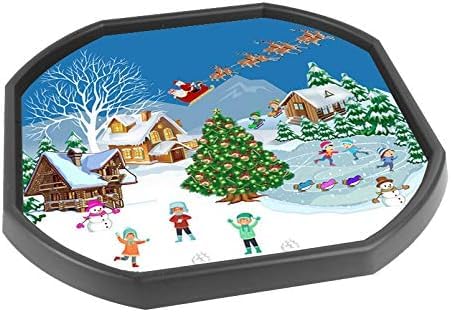 Christmas Scene Vinyl Tuff Tray Insert - 60 x 60 cm - Ideal for Mini Tuff Spot Tuff Tray - Tuff Tray NOT Included