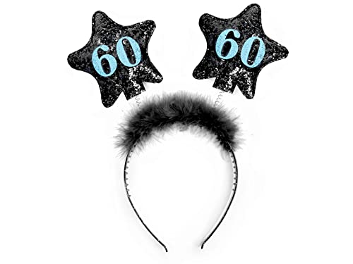 PartyDeco Haarband Rund Geburtstag 60 Sterne Cover