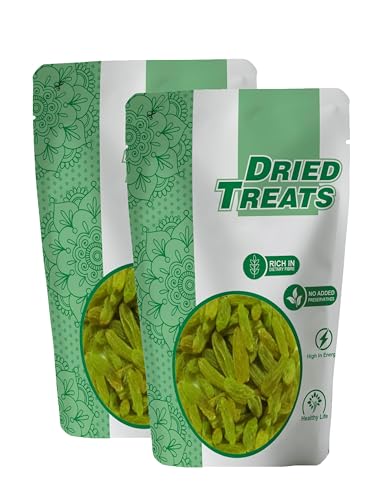 Image of Dried Treats Dried Fruits Nuts And Seeds (Green Raisins /Kishmish, 400G (2X200Gm))