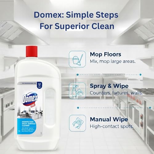 Image of DOMEX MSC UPRO 1LTR | Domex Disinfectant Multi-Surface Cleaner, Floor, Tile, Wall & Glass Cleaner | Multi-Purpose Cleaner