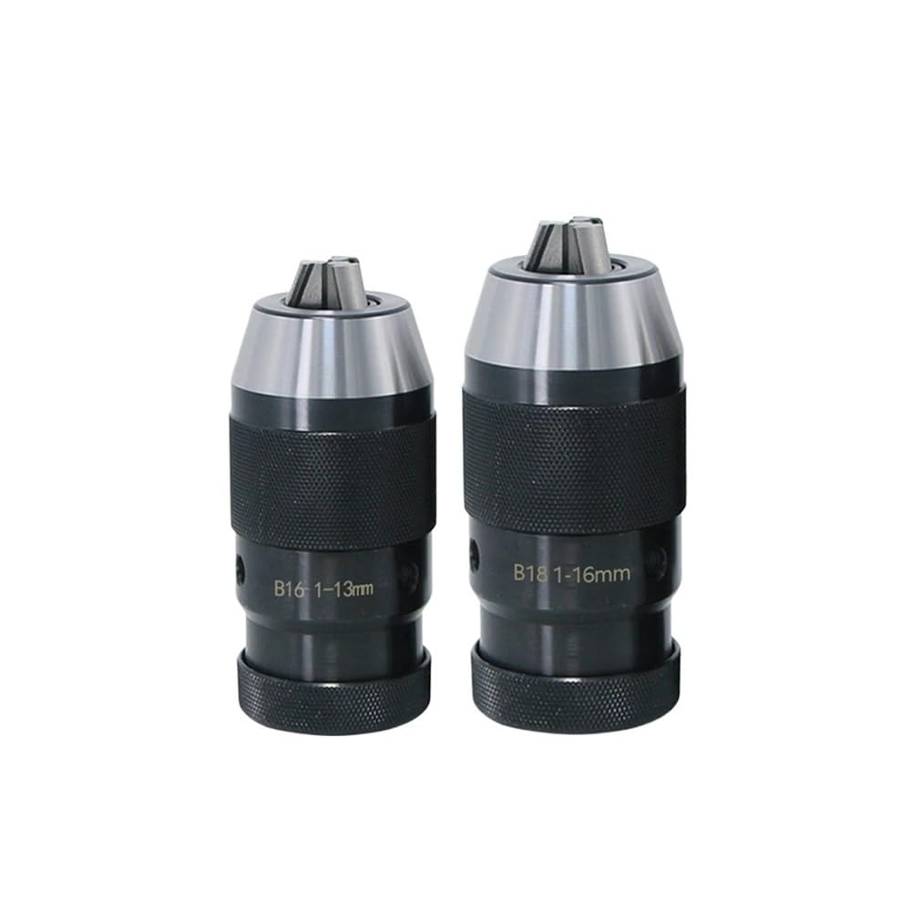 1 pz Mandrino autoserrante for Trapano Fresatrice Trapano Braccio oscillante B16 1-13 Trapano Elettrico Manuale Mandrino autobloccante filettato(B16 (1-16mm))