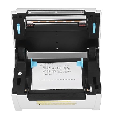 Image of Thermal Printer - USB Bluetooth - 203dpi Resolution - 100mm Print Width - for 1D 2D Barcodes and Labels - 160mm per Second Printing Speed - Supports Thermal Adhesive and Folding