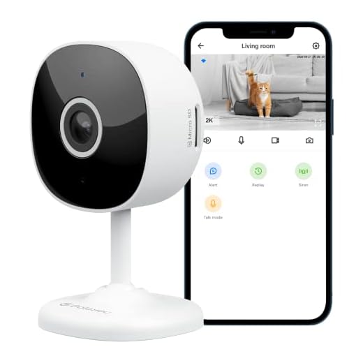 WiFi Camera 2K, Galayou Indoor Home Security Cameras for Baby/Elder/Dog/Pet Camera with Phone app,24/7 SD Card Storage,Works with Alexa & Google Home G7