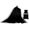 BLESSUME Altar Tarot Table Cloth Divination Wicca Square Velvet Cloth with Tarot Pouch Black