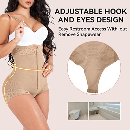 Chaierfei Fajas Para Adelgazar La Barriga Para Mujer Shapewear For Women Tummy Control Body Shaper Butt Lifter Bbl Post Surgery Supplies Tummy Tuck Compression Garment Waist Slimming Girdles Beige L thumb #2