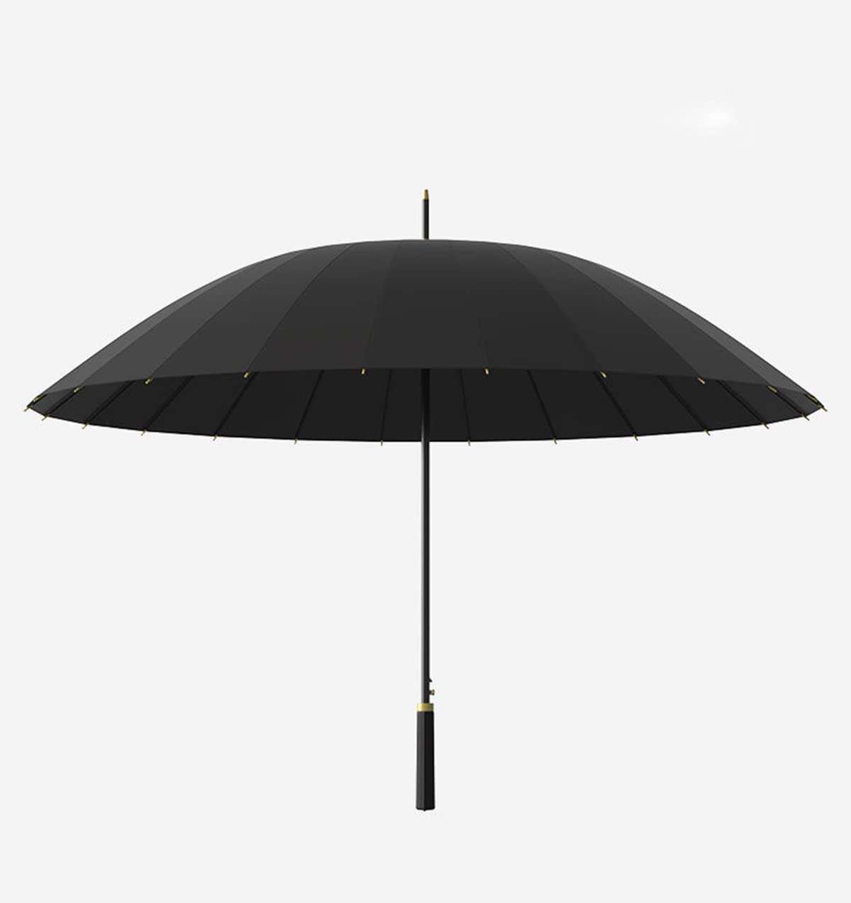 Duży parasol 24 żebra mocne wiatroszczelne włókno szklane Bumbersoll długi uchwyt ręczny biznes golf bumbershoot outdoor kobiety mężczyźni wiele kolorów KS46