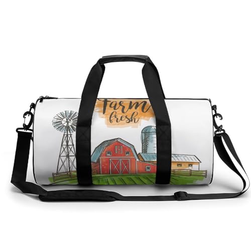 Sac de voyage gym style moulin à vent de ferme pour transporter toutes vos affaires de sport