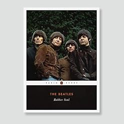 The Beatles – Rubber Soul – Impression d’art / Poster de musique dans le style de couverture de livre classique de… - Les Beatles, Paul McCartney, John Lennon, RIngo Starr, George Harrison