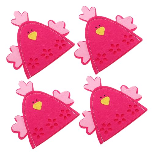 Mipcase 4pezzi Copriuova Forma di di Sacchetti Decorativi per Uova Articoli per Feste Portauova di Borsa Riutilizzabile per Conservare Uova