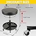 superokay Roller Repair Seat, 330lb Adjustable Height Shop Stool with Tool Tray & 4 Swivel Casters, Heavy-Duty Mechanics Rolling Chair for Garage, Automotive Repair & Maintenance