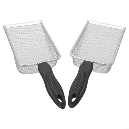 Garden Soil Sieve Set, Stainless Steel, Round, 2 Pack with Replacement Mesh Inserts