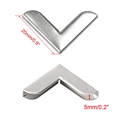 Image of uxcell Box Corner Protectors Vintage Silver Tone Guard Edge Cover Book Scrapbooks Albums Jewelry Box Corner Decor Pack of 10