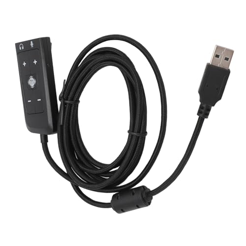Goshyda Adaptador de Audio USB a Jack de 3,5mm para HyperX Cloud II, Compatible con PC, PS5, Xbox Series X/S, Xbox One