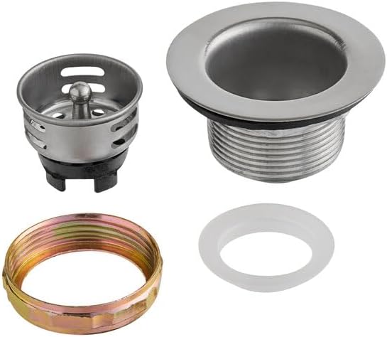 Miniatura 3 de Colador de drenaje de fregadero de acero inoxidable, diámetro superior de 2 1316 pulgadas, conexión IPS de 1 12 pulgadas, conjunto de drenaje de
