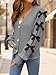 ZESICA Herbst-Strickjacke für Damen, trendig, 2025, lässig, langärmelig, Knopf, V-Ausschnitt, Strickpullover, Oberbekleidung, Mäntel, Grau, Klein