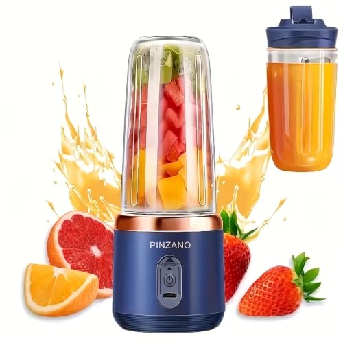 Portable Blender Electric Juicers Fruit Mixers USB Rechargeable Smoothie Mini Personal Juicer 6 Blades 3Gears With 1500 Mah Rechargeable Battery-Smoot