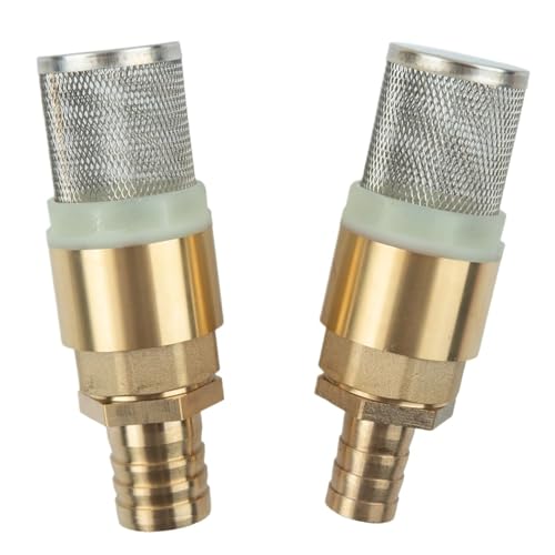 Válvula de retención de latón de 3/4" y 1" con filtro de aspiración para manguera de 19mm