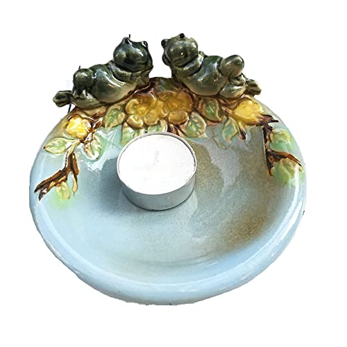 American Pastoral Stil Fisch Wellenform Seifenschale Halter Stehen Kreative Nette Keramik Tisch Seife Schwammhalter for Bad, Küchenspüle, Hotel, Dekorative Ornamente (Color : Blau) Cover