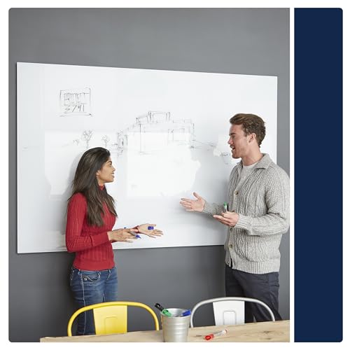 Quartet Magnetic Dry Erase Board, 72" x 48" Glass White Board for Wall, Frameless, InvisaMount, White (Q25F03IMW) by Quartet - Image 6