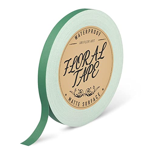 Ariflor Floral Tape - Matte Flower Wrap Adhesive Tape Bouquet Stem Wrapping And Floral Crafts, Wedding Bouquet Tape, 0.5 Inch Wide And 180 Ft Long #TOP3
