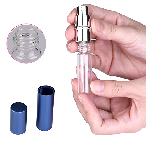 Image of Refillable Travel Perfume Atomizer Bottles, 3 Pcs 6ml Mini Portable Spray Bottles Refillable Perfume Aftershave Atomizer Empty Travel Bottles with Funnel (6ml (Pink+Silver+Black))
