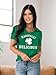 YZMI Magically Delicious Shirt Funny V Neck St Patricks Day Tshirt Shamrock Graphic Tee Tops Green L