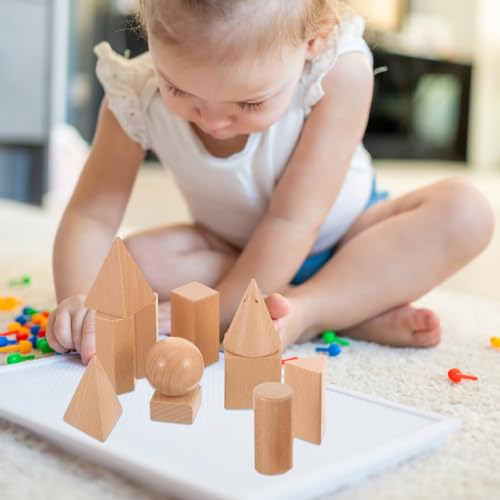 Image of jojofuny Geometric Model Building Blocks 3D Shape Matching Educational Toy for Toddlers Enhances Hand-Eye Coordination Logical Thinking and Parent-Child Interaction