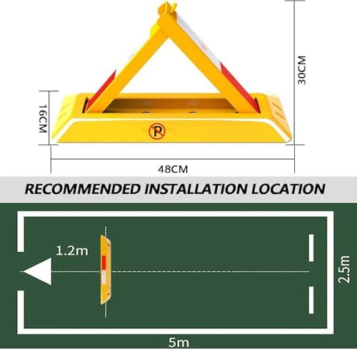 Lockable Folding Security Bollard Folding Parking Lock for Car Park Protection.Parking Barrier, Removable Car Parking Pole, Triangular Manual Blocker, Security Bollards for Parking Space Pro image 3