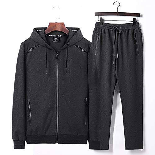 Image of PRIJOUHE Men's Tracksuit Hooded Fitness Sport Suits Gym Hoodie 2 Piece Hoodies Joggers Sweatpants Sets Gym Jogging Tracksuits