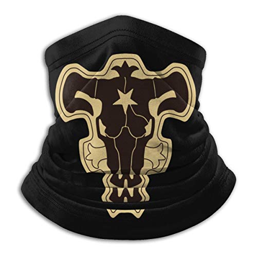 Black Clover Devil Logo Fleece Neck Warmer - Windproof Winter Neck Gaiter Cold