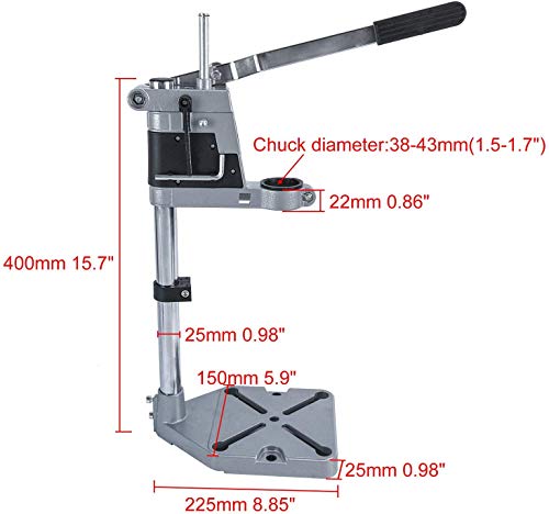 Adjustable Drill Press Stand for Drill Workbench Repair Tool Universal Bench Clamp Support Tool, Drill Press Table, Drill Stand for Hand Drill Single Hole Aluminum Base (1 Mounting Hole) - Thumbnail 2