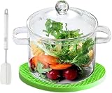 1.9L/64FL OZ Glass Simmer Pot with Lid...