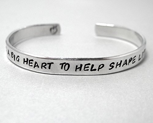 Custom Teacher Bracelet - It Takes a Big Heart To Help Shape Little Minds - Gift for Teacher - Can be Customized with Name