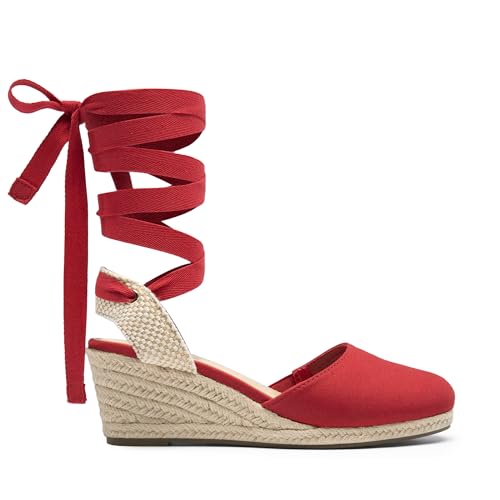 Image of DREAM PAIRS Espadrille Platform Wedge Sandals
