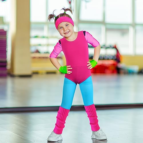 Disfraz Infantil 80s Workout para Niñas miniatura 4
