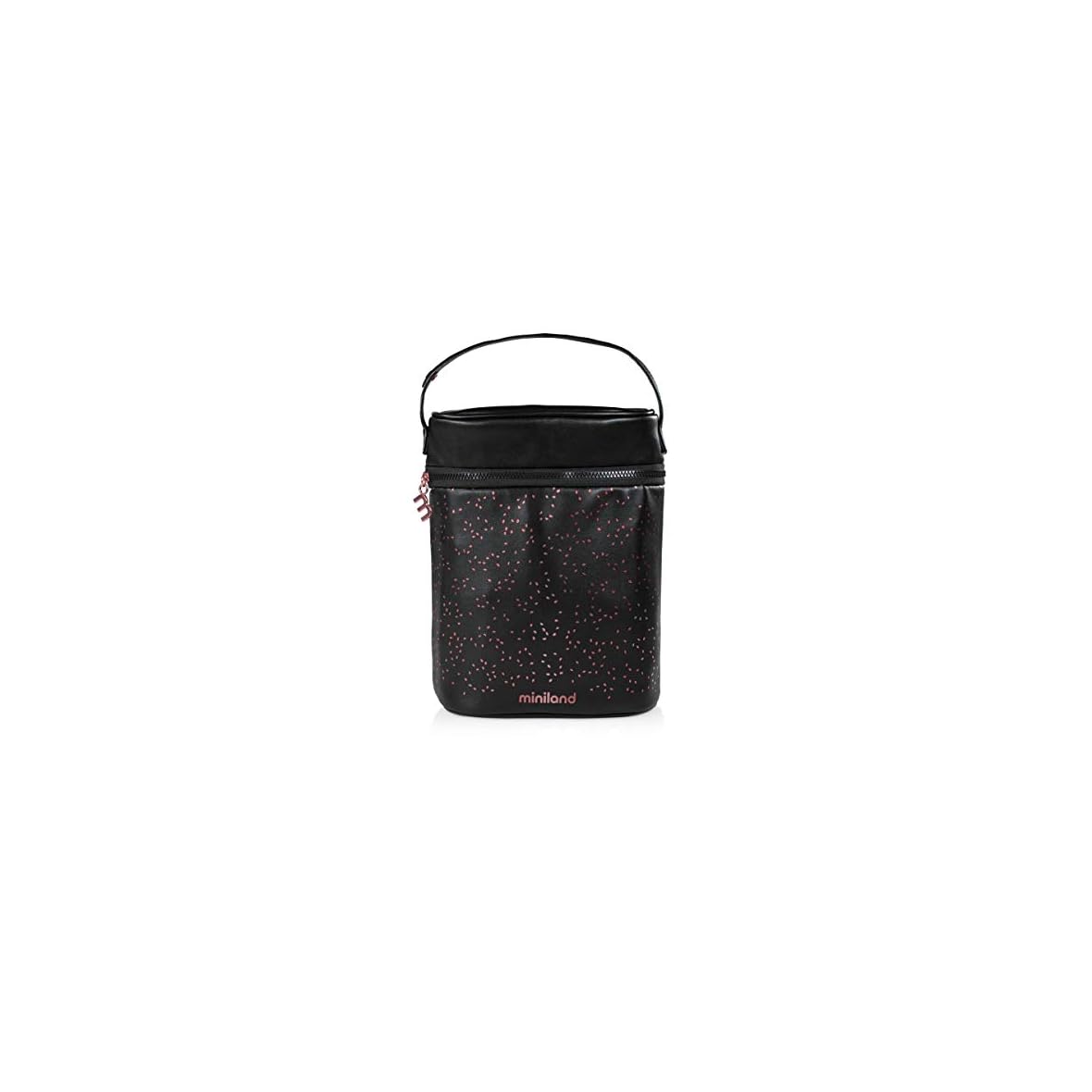 Miniland-89322-Funda-Isotermica-doble-para-biberon-y-termo-Bolsa-para-biberones-y-termos-Portabiberones-termico-Coleccion-Deluxe-Rose
